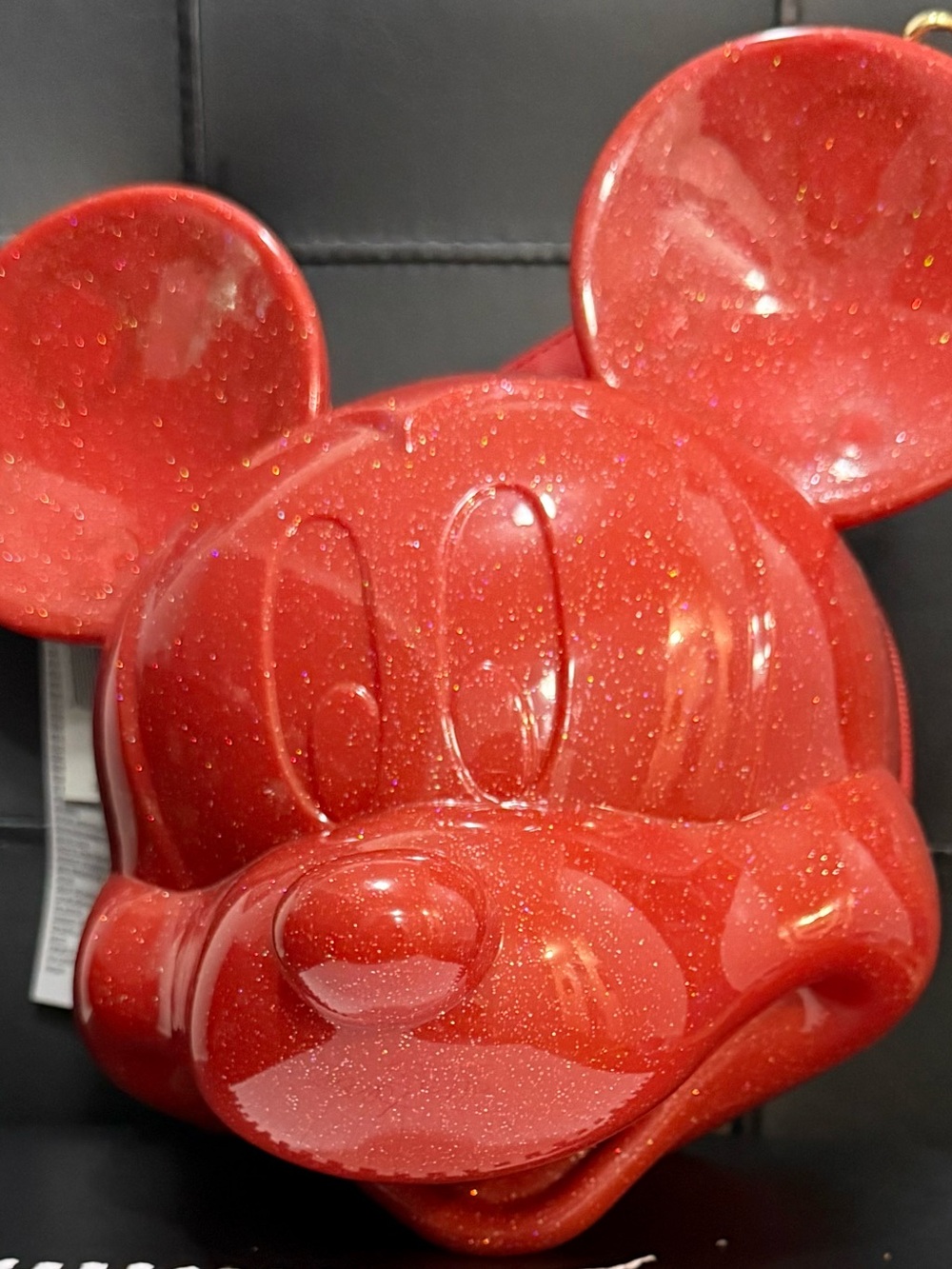 Loungefly Red Glitter Mickey Mouse Disney Parks Crossbody Bag